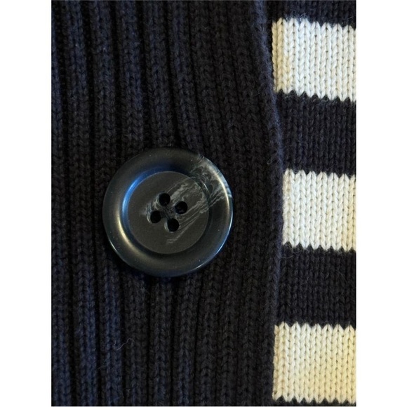 Madison black and white knit sweater button-down belted cardigan size medium - Picture 12 of 13